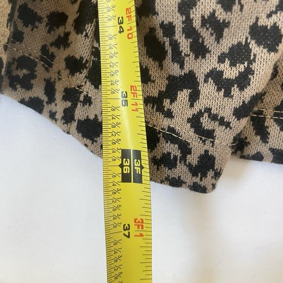 Y2K Fever Duster Cardigan S Leopard Print Ruffle Collar Bratz Boho Indie - Picture 10 of 10